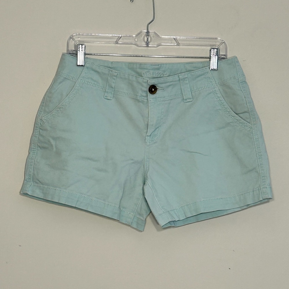 Maurices Mint Green Cotton Stretch Shorts Size 7/8